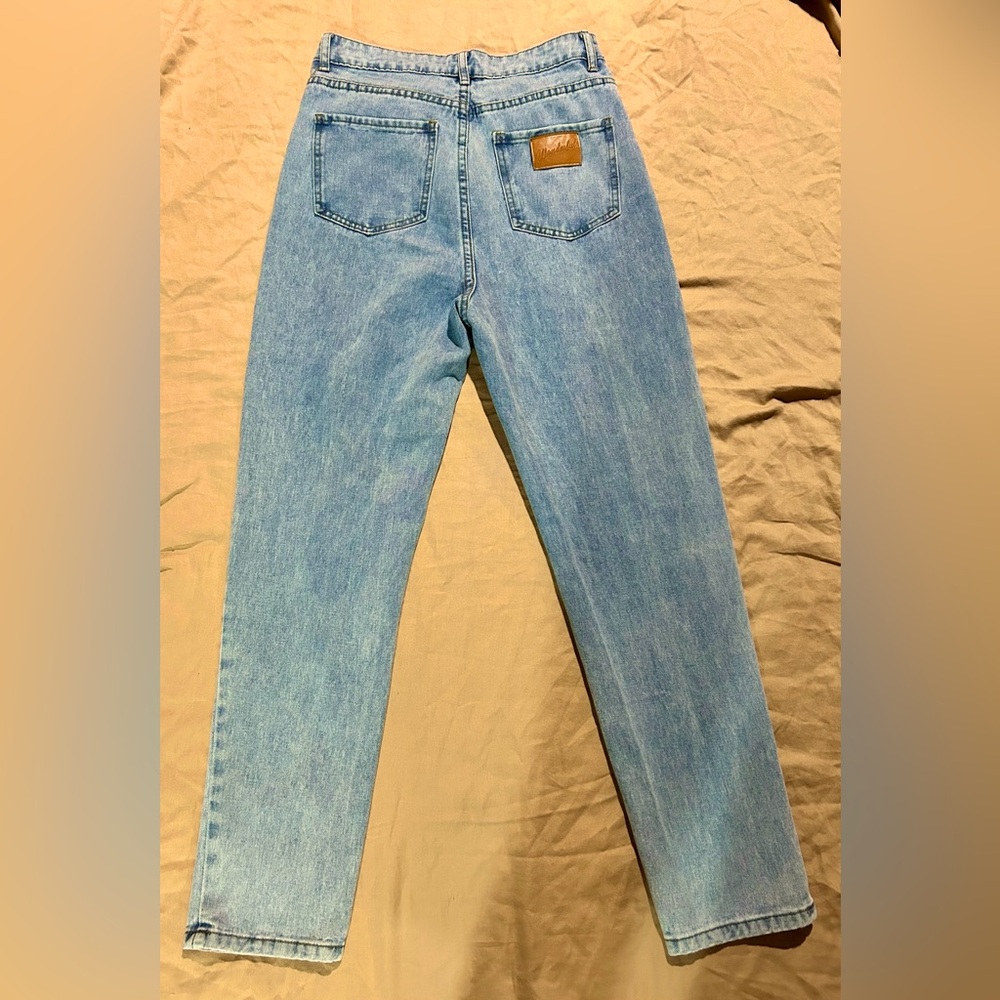 🏷️🏷️ladies S (US/4) “wonderful” by SHEIN light/dirty wash mom jeans
